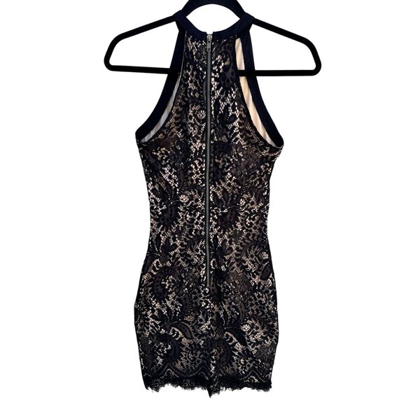 Charlotte Russe Womens Lace Back Zip Halter Neck Party Going Out Mini Dress XS - Picture 5 of 10